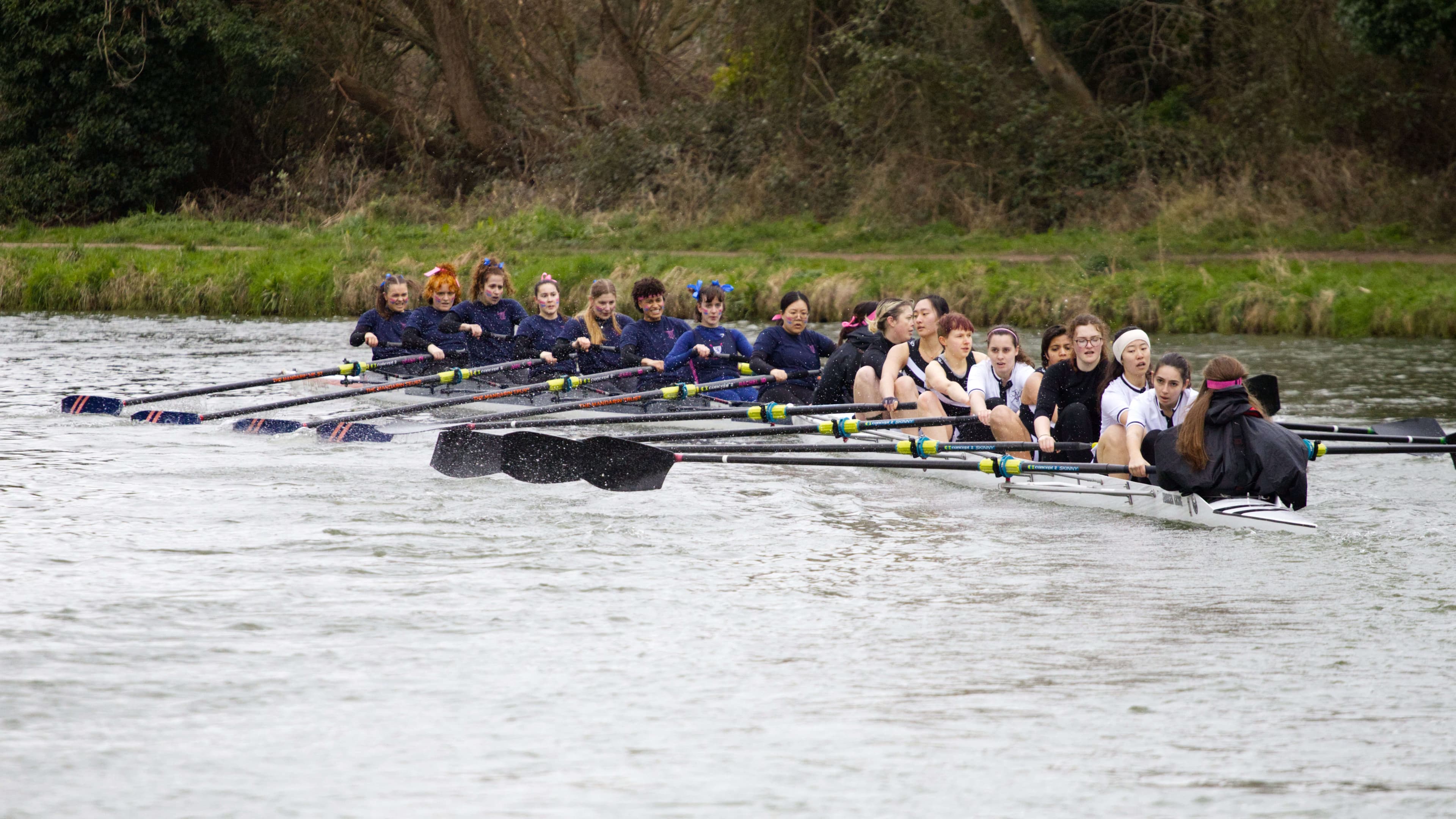 Crew about to bump another crew